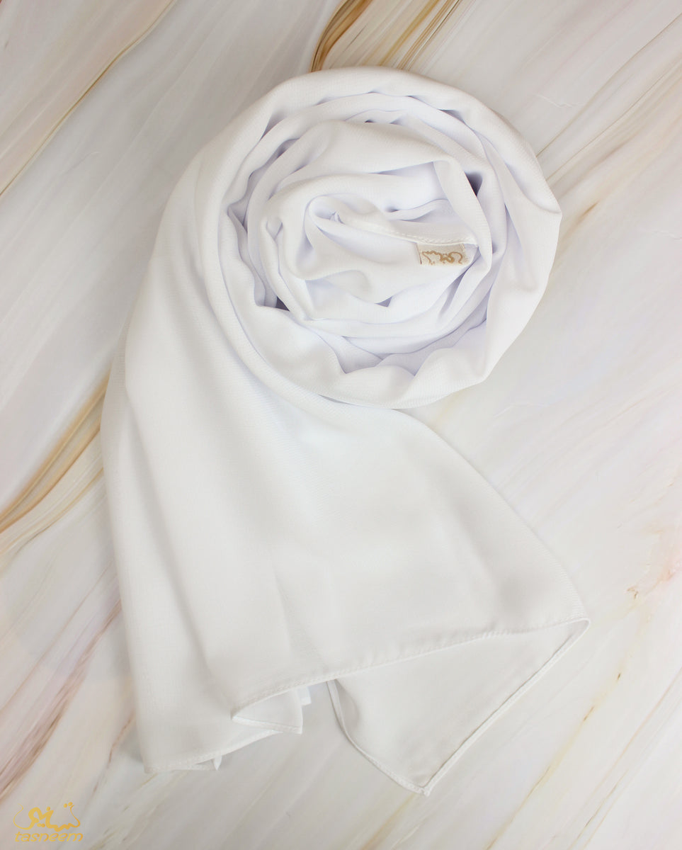 Thin sales white scarf