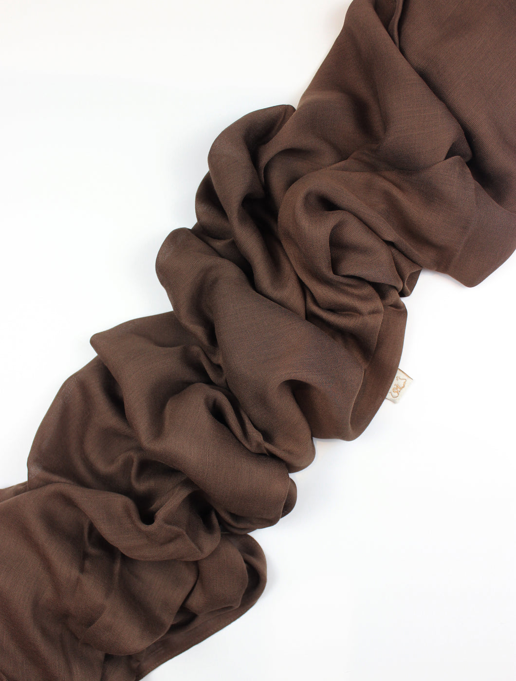 Brown Wood Cotton Modal Scarf