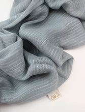 Load image into Gallery viewer, Steel Blue Delicate Stripes Cotton Scarf
