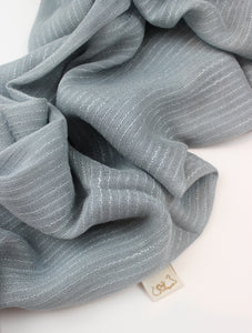 Steel Blue Delicate Stripes Cotton Scarf