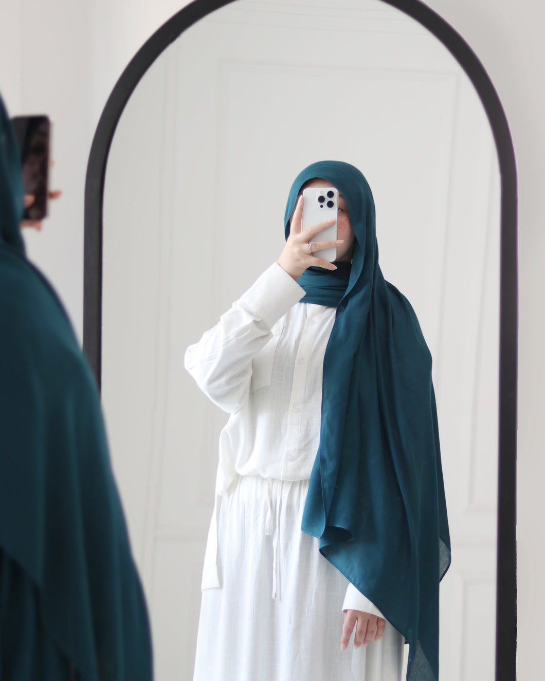 Teal Cotton Scarf