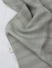 Load image into Gallery viewer, Grey Olive Cotton Scarf

