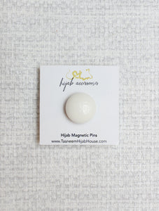 White Droplets Magnetic Pin