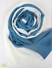 Load image into Gallery viewer, DeepTealXOffwhite Scarf
