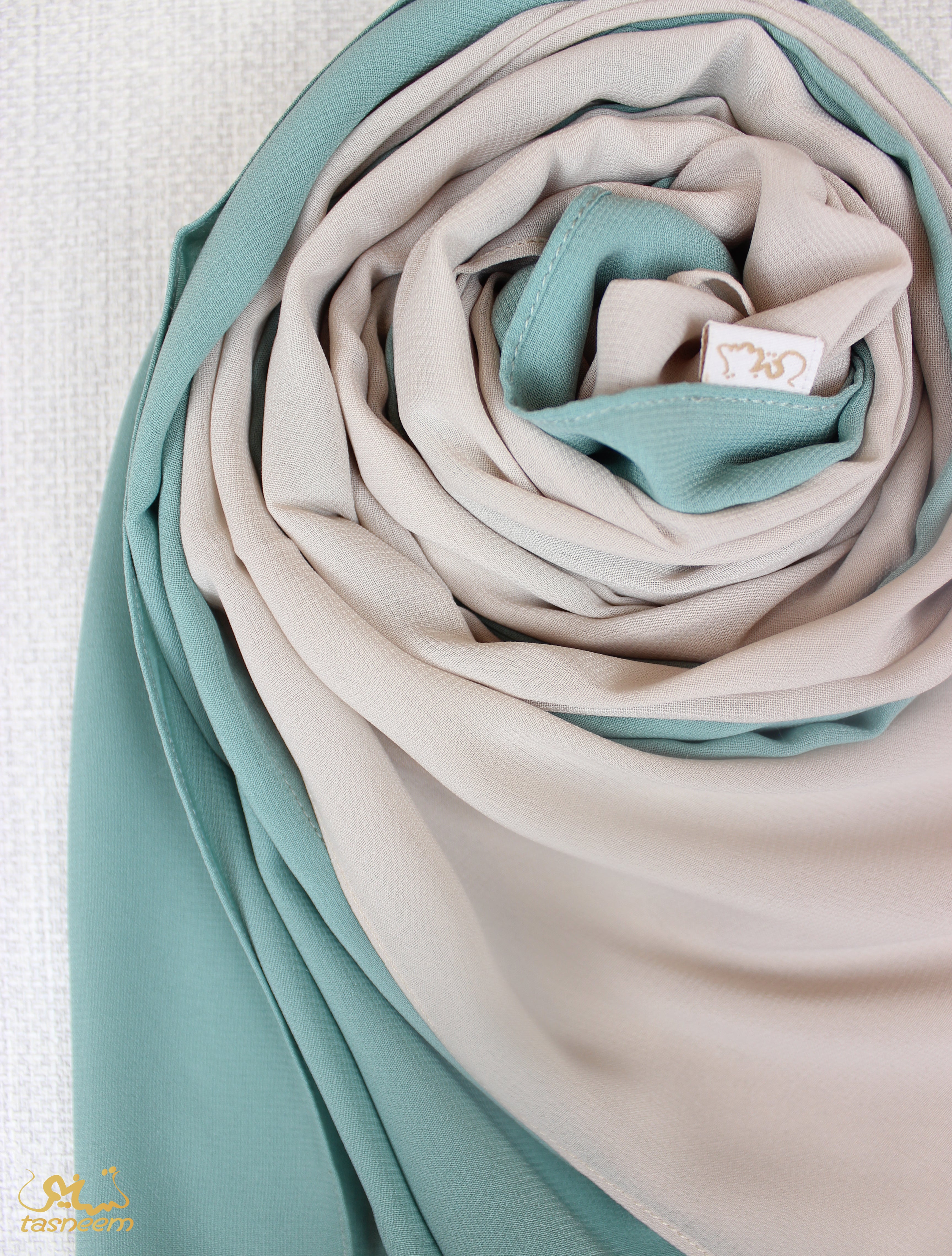 DustyMintXSoftBeige Scarf – Tasneem Hijab House