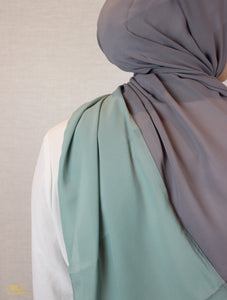 DustyMintXLightGrey Scarf